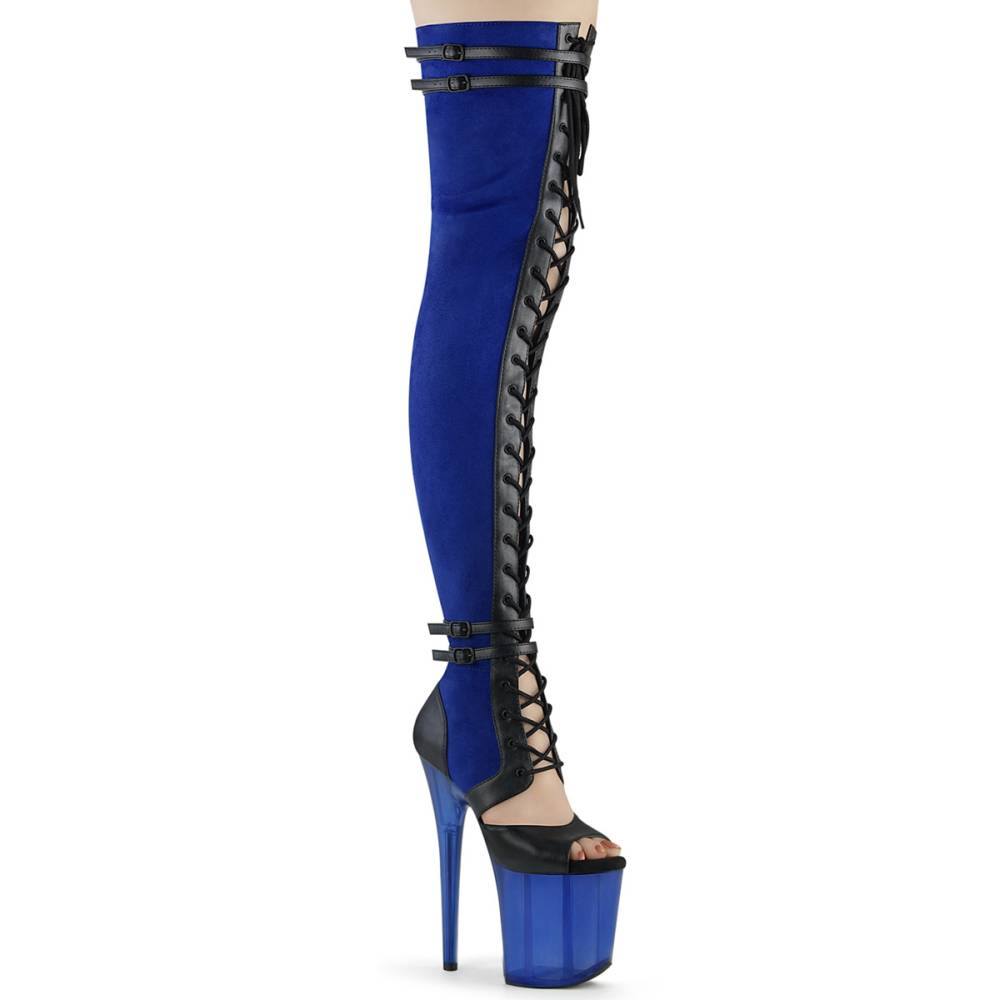 Pleaser - FLAMINGO3027 Cuissardes à plateforme - Bleu Product image